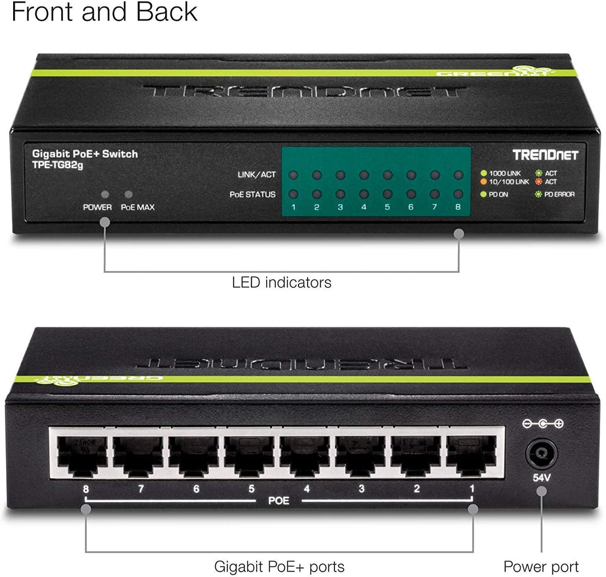 8-Port Gigabit PoE+ Switch N4398
