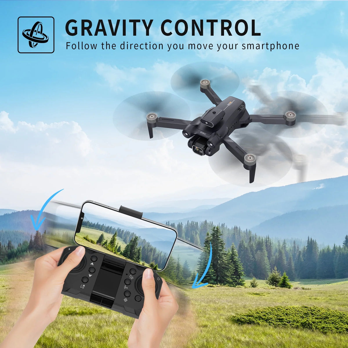 4K Camera Drone with Brushless Motor and Carrying Case W6092