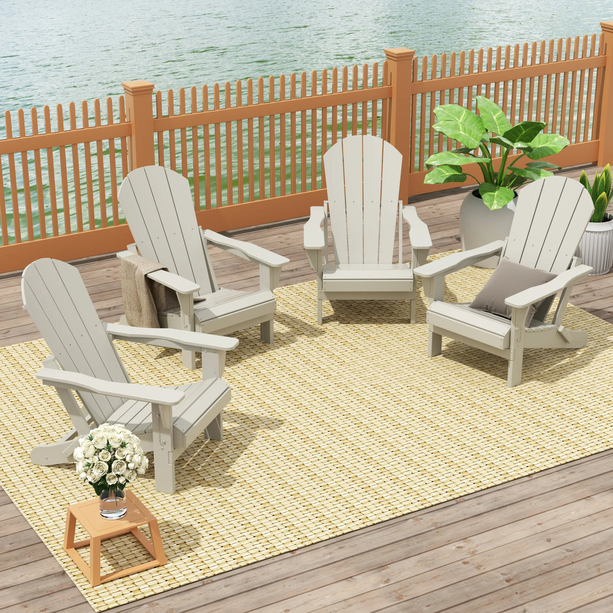 Folding Adjustable HDPE Outdoor Chair Q342
