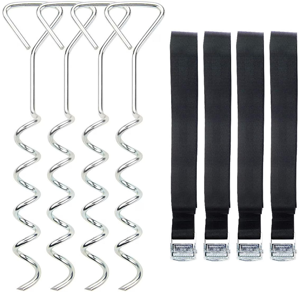 Heavy Duty Spiral Trampoline Ground Anchor Kit 4 Pcs C5483