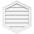 30x22W x 34x22H Vertical Peaked Surface Mount PVC Gable Vent V394