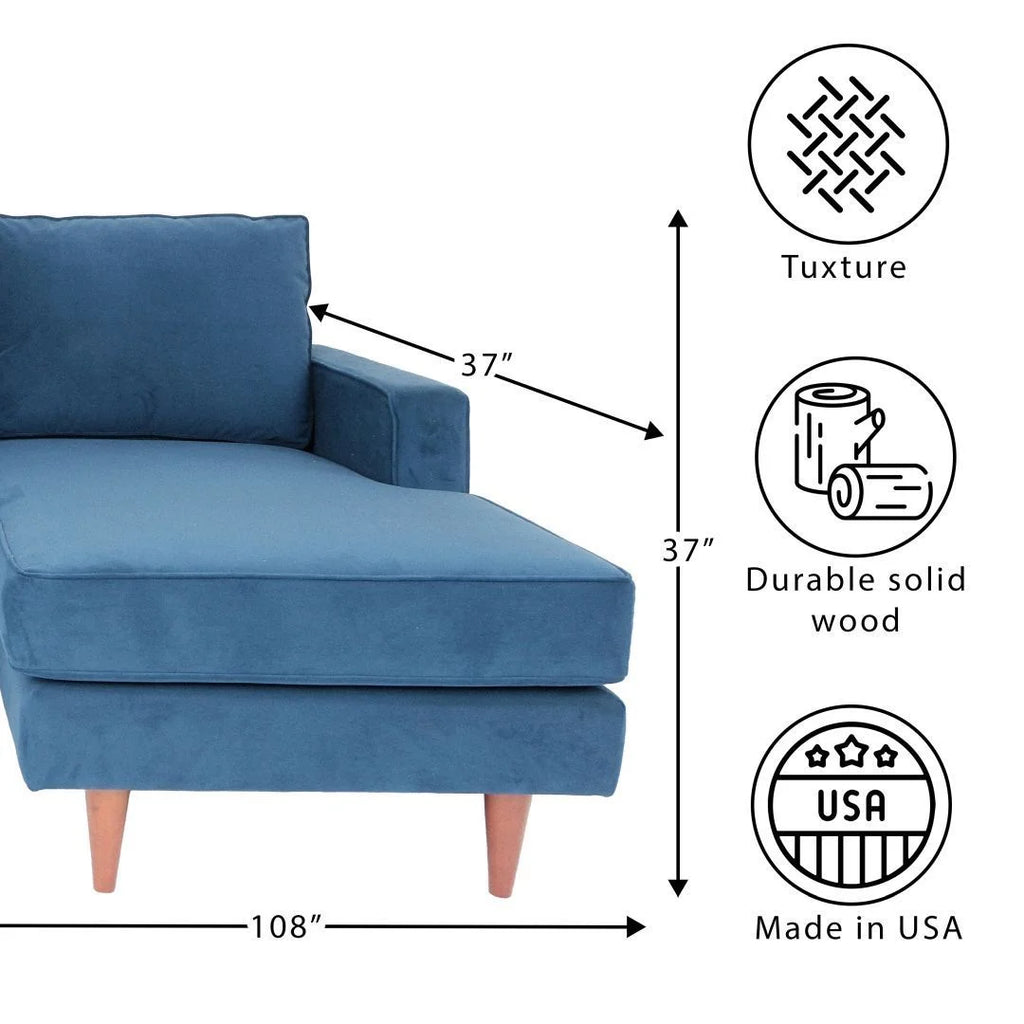 L Shaped Sectional Sofa Navy Blue U55286