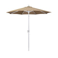 7.5 ft. Matte White Aluminum Patio Umbrella R1516