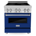 30 In 4.0 cu. ft. Induction Range with 4 Element Stove and Electric Oven in Blue Gloss V89682