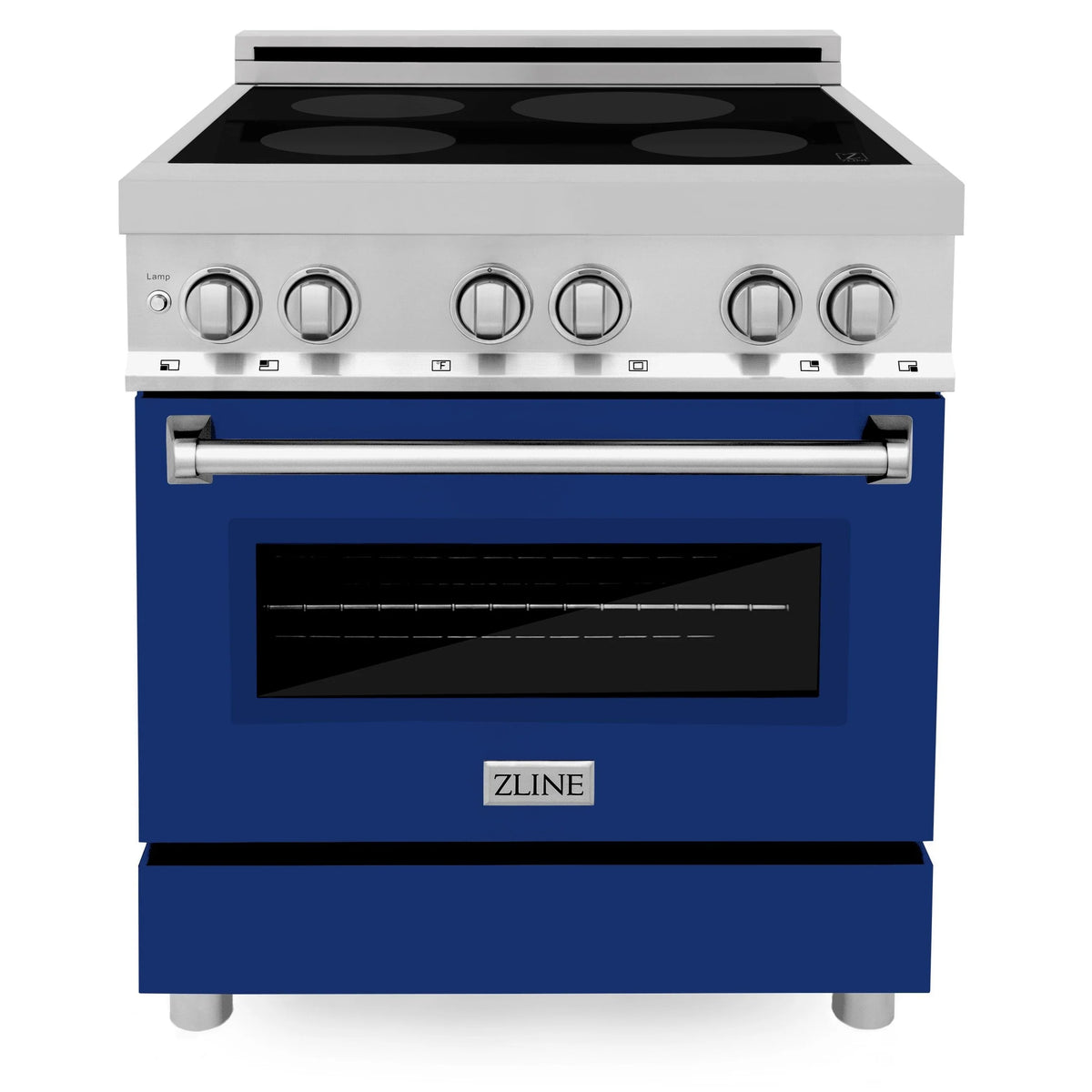 30 In 4.0 cu. ft. Induction Range with 4 Element Stove and Electric Oven in Blue Gloss V89682