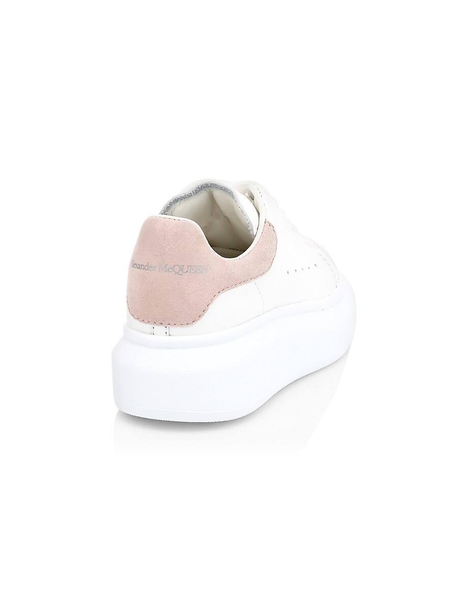 White Black Oversized Leather Trainers F902