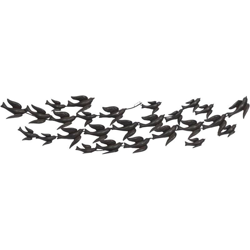 Black Metal Coastal Birds Wall Decor E9617