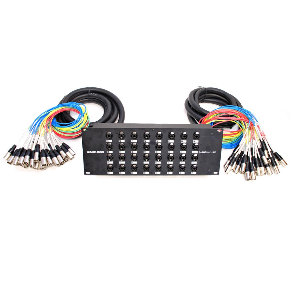 32 Channel TRS Combo Splitter Snake Cable with 5' and 30' XLR Trunks I524903
