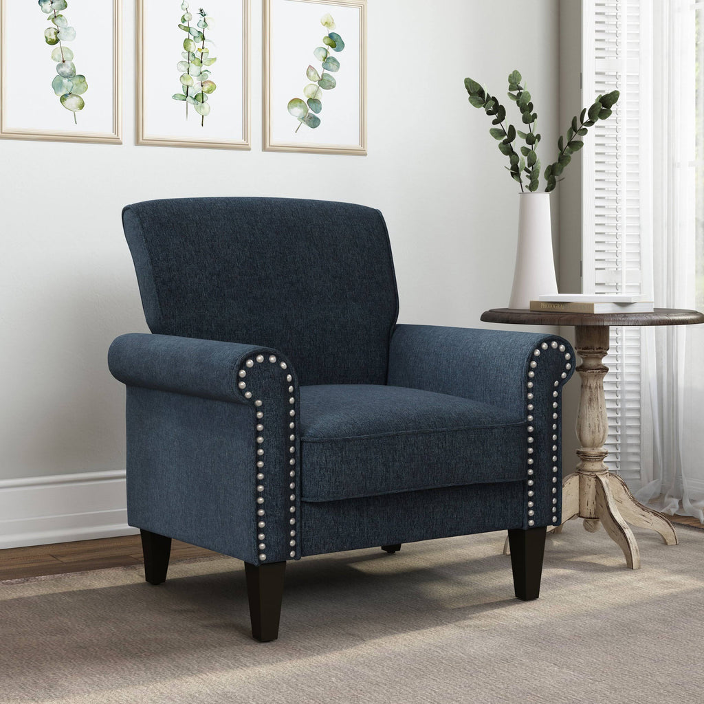 Red Velour Traditional Armchair M24840