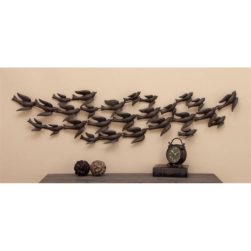 Black Metal Coastal Birds Wall Decor E9617