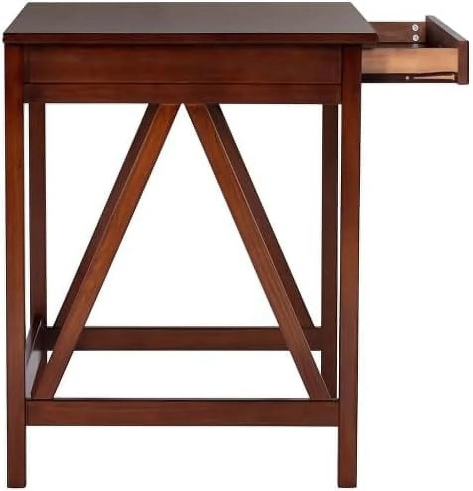Wood Writing Desk in Antique Tobacco Brown W844