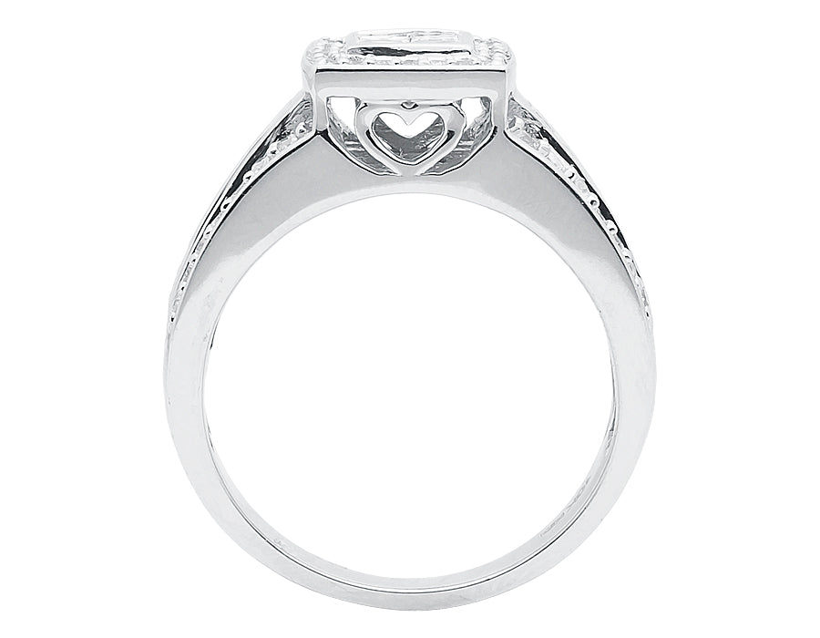 10k White Gold Princess Diamond Engagement Ring E211098