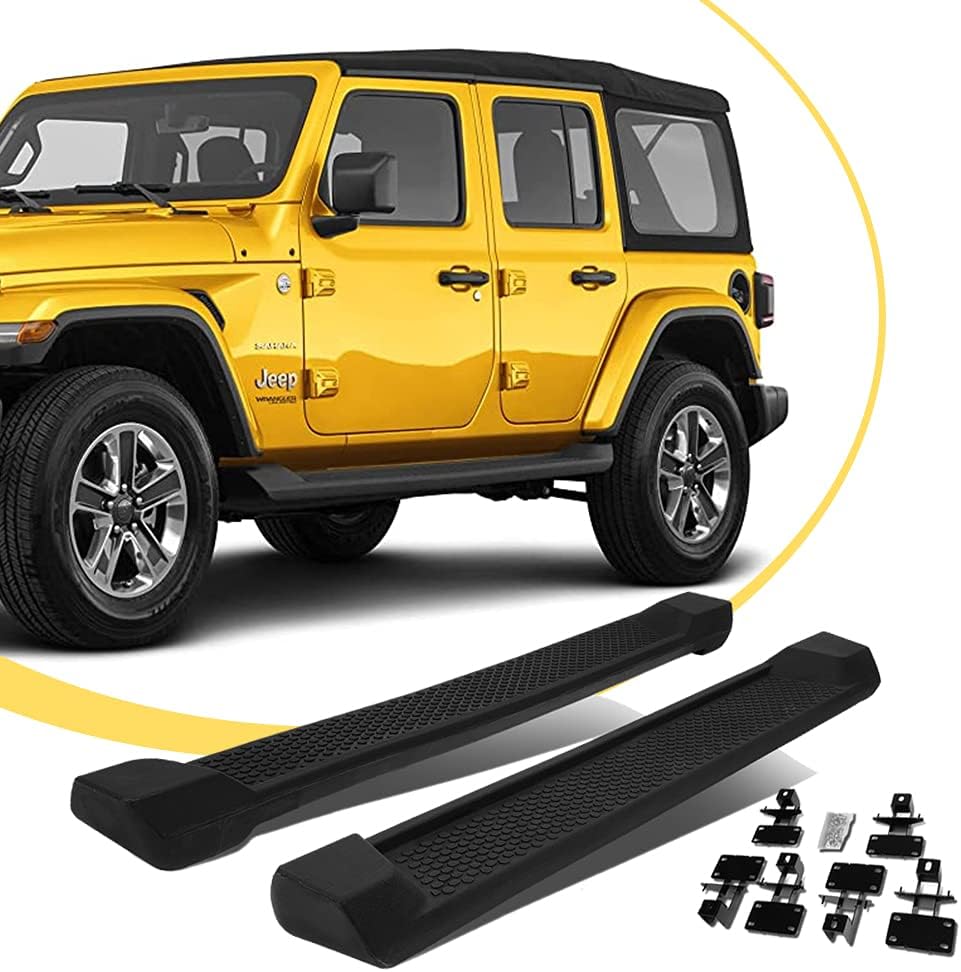 Running Boards for 2007-2018 Jeep Wrangler JK 4 Door Side Step Armor Blade Nerf Bars Rock Sliders Rail Step X47637