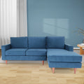 L Shaped Sectional Sofa Navy Blue U55286