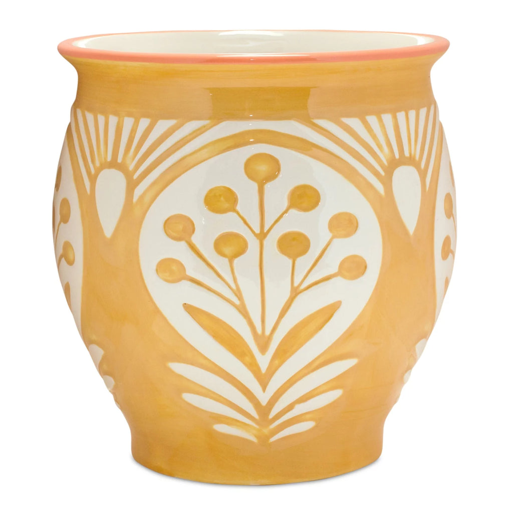 Set of 2 Floral Ceramic Pots H834788