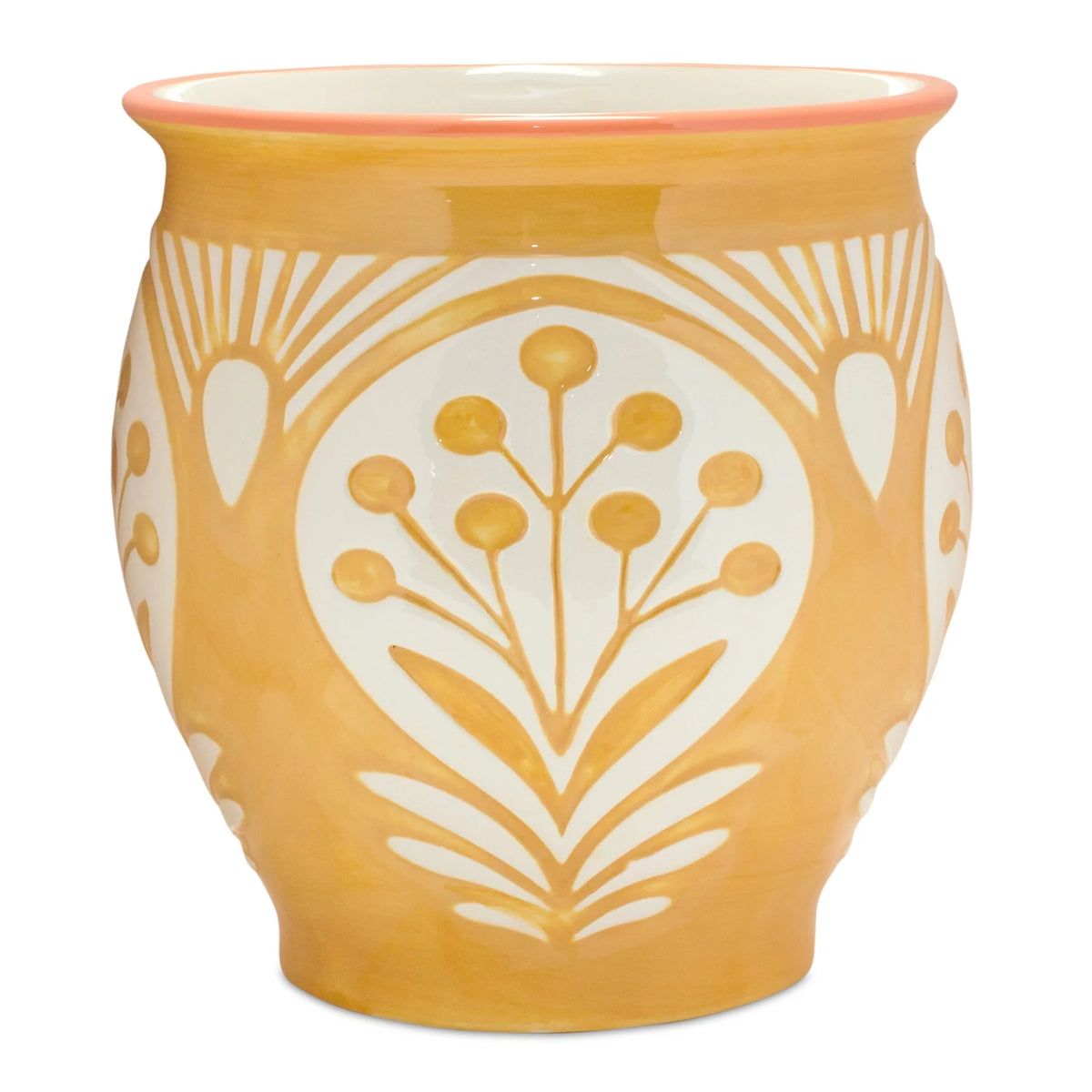 Set of 2 Floral Ceramic Pots H834788