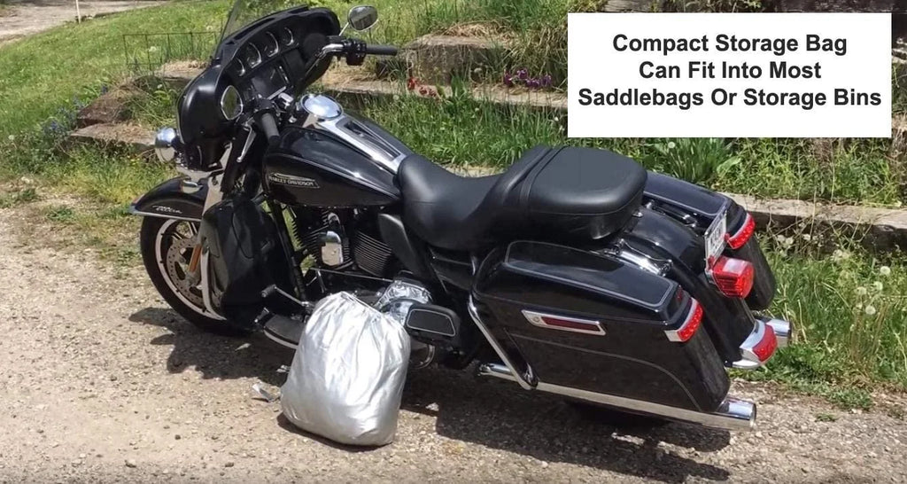 Motorcycle Cover with Reinforced Securing Straps and Storage Bag N5709