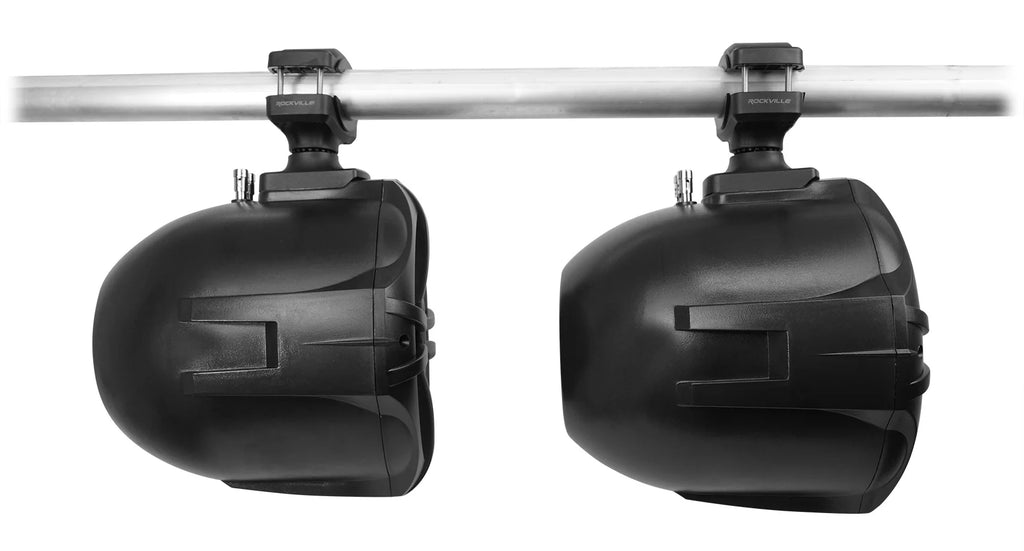 Black 8" Marine Wakeboard Tower Speakers with Receiver I285