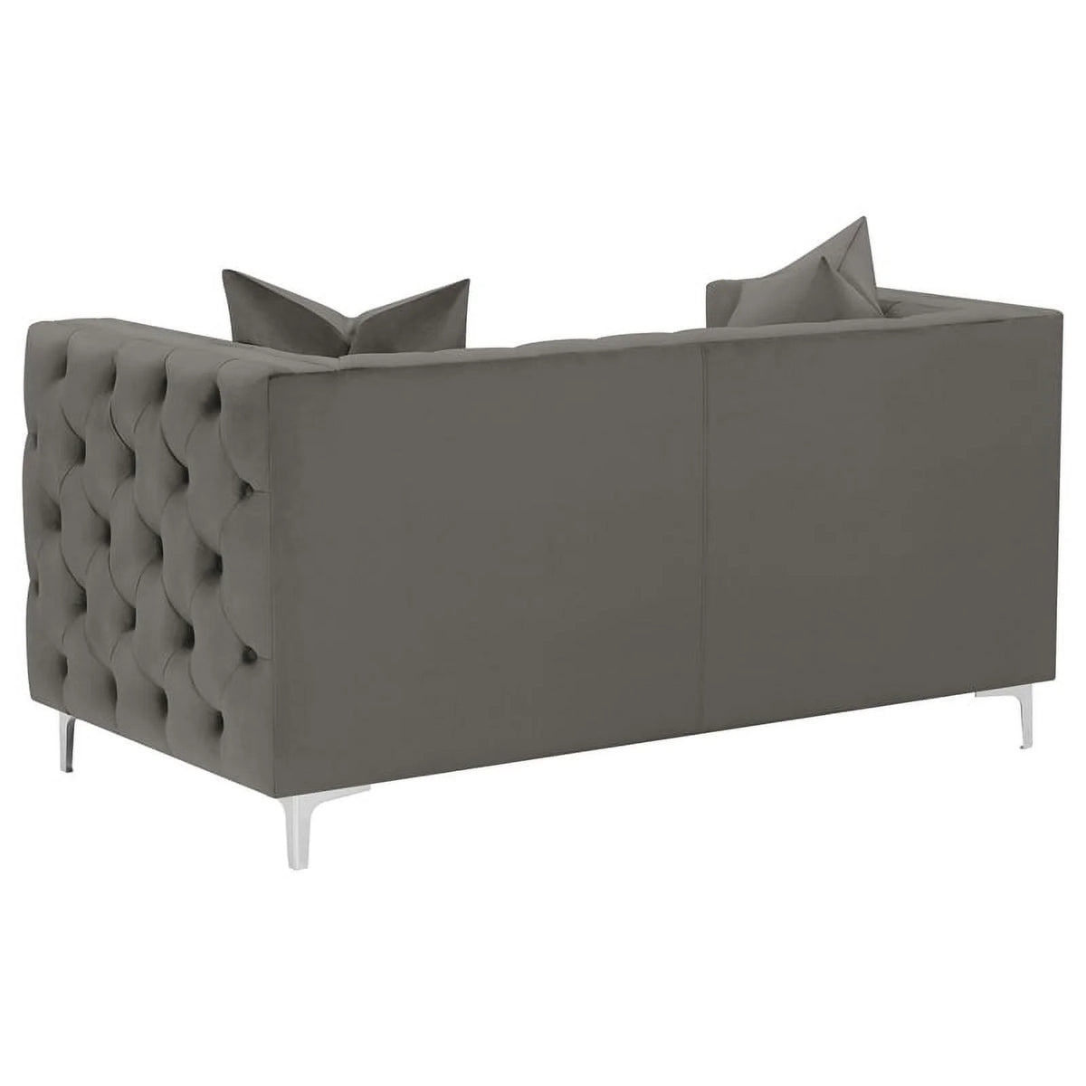 3-piece Velvet Tufted Tuxedo Arms Living Room Set N69249