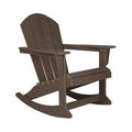Dark Brown Plastic Rocking Adirondack Chair P175367
