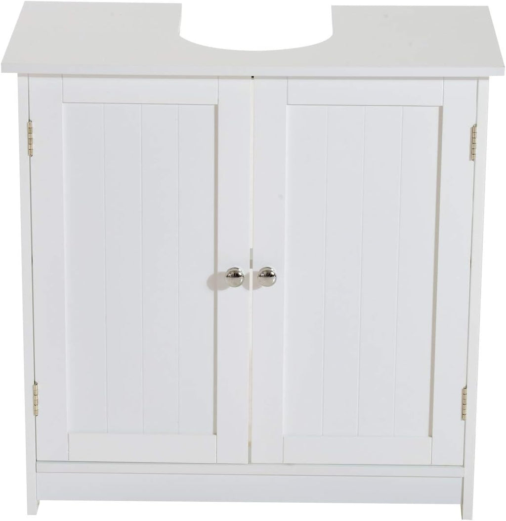 White Pedestal Sink Bathroom Vanity Cabinet Z43194