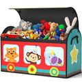 Extra Large Collapsible Toy Storage Organizer with Lids, Black O980497
