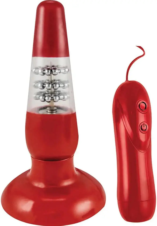Red 7.5 Inch Vibrating Butt Plug Q155