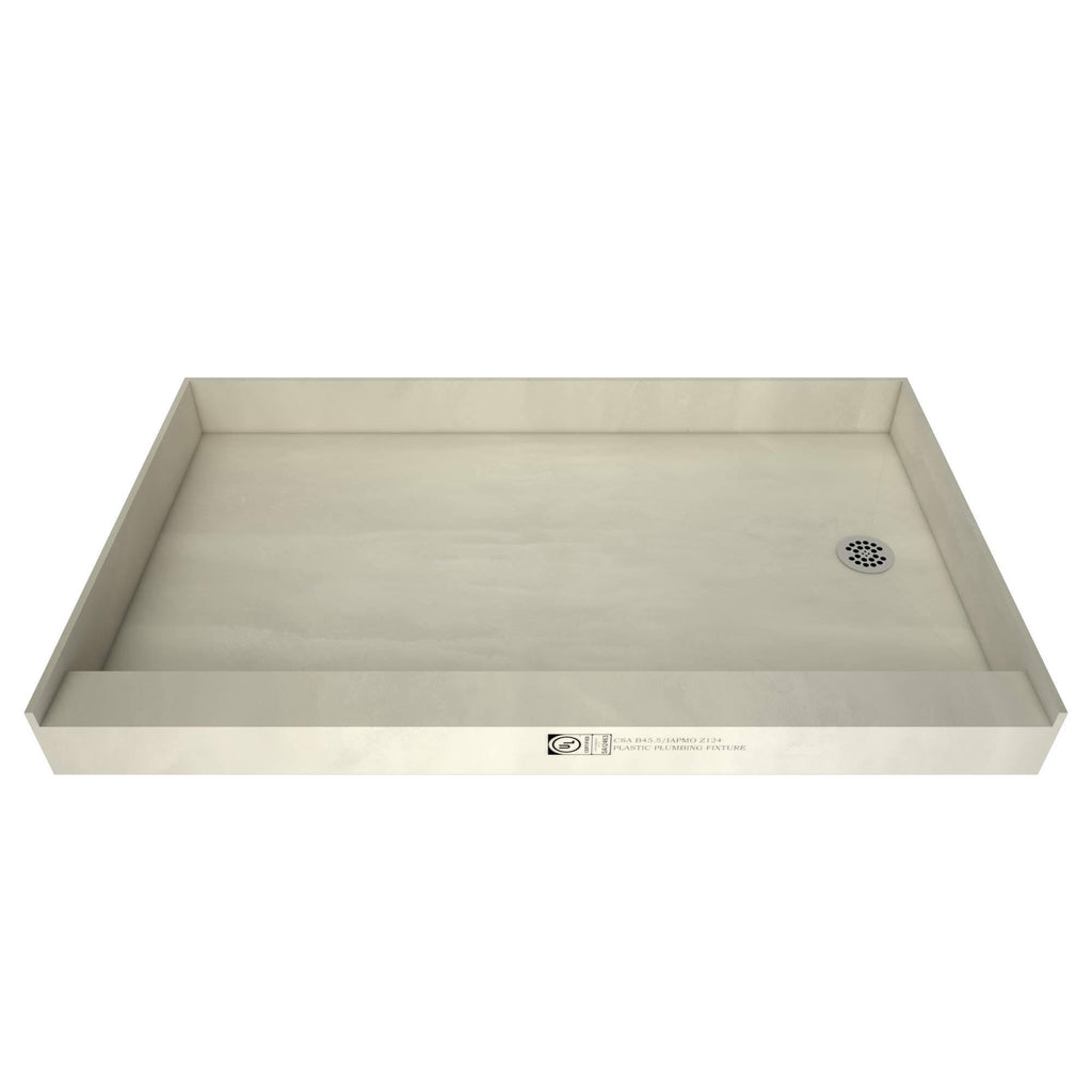 Single Curb Shower Pan with Right Drain Z466118