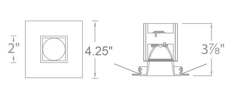 Brushed Nickel LED Square Open Reflector Trim S518600