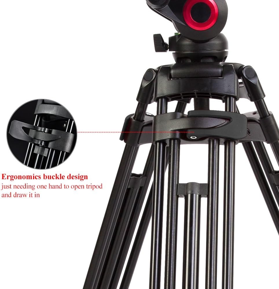 Heavy Duty Aluminum Video Tripod with Camera Stand H89806