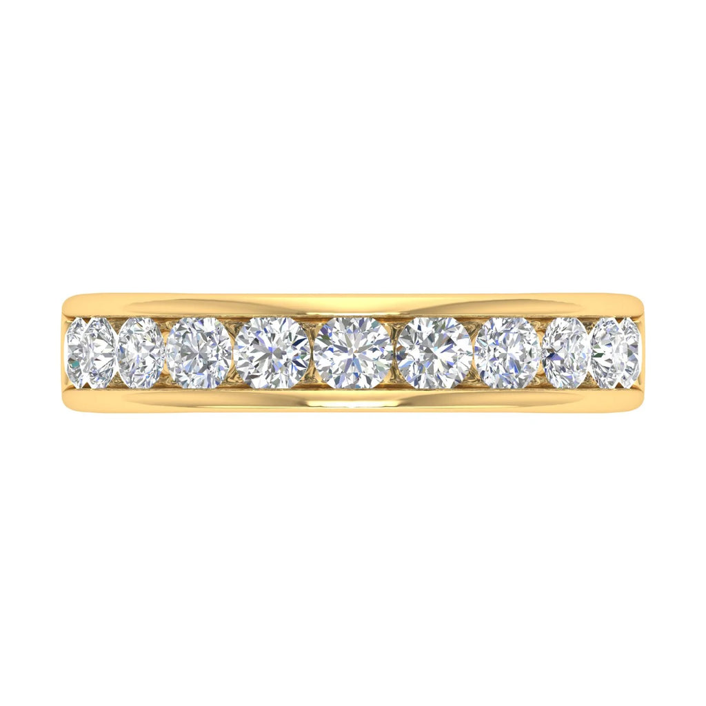 14K Yellow Gold Diamond Wedding Band Ring U8725