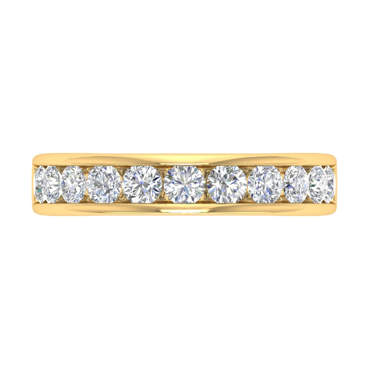 14K Yellow Gold Diamond Wedding Band Ring U8725