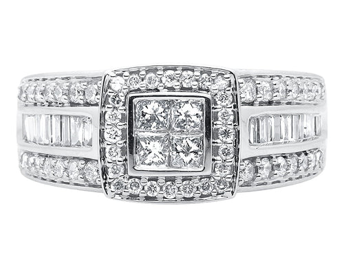 10k White Gold Princess Diamond Engagement Ring E211098