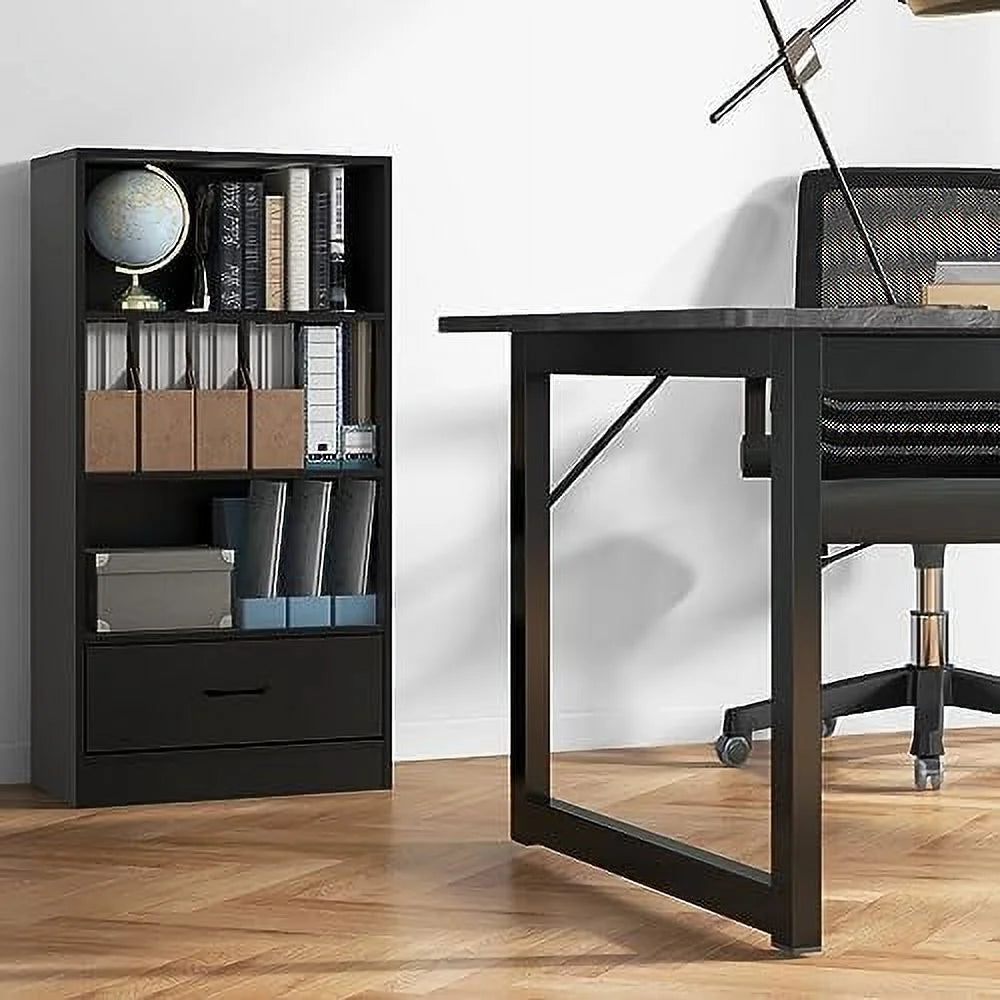 Black 3 Cube Bookcase with Drawer P494846