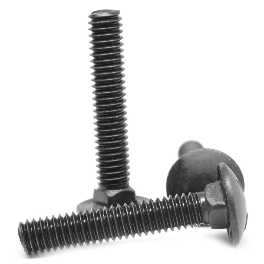 1/4x22-20 x 2 1/4x22 Coarse Thread Grade 5 Carriage Bolt Medium Carbon Steel Black Oxide Pk 600 A1327
