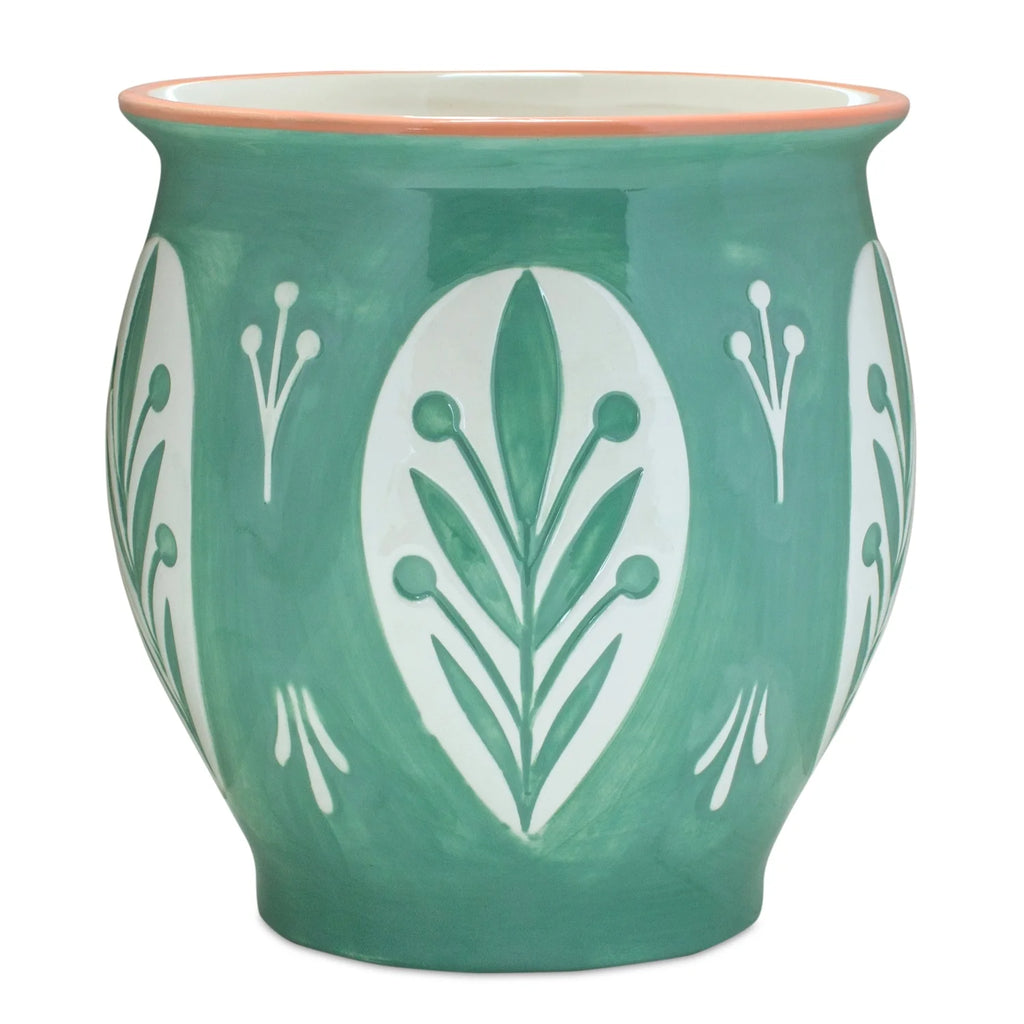 Set of 2 Floral Ceramic Pots H834788
