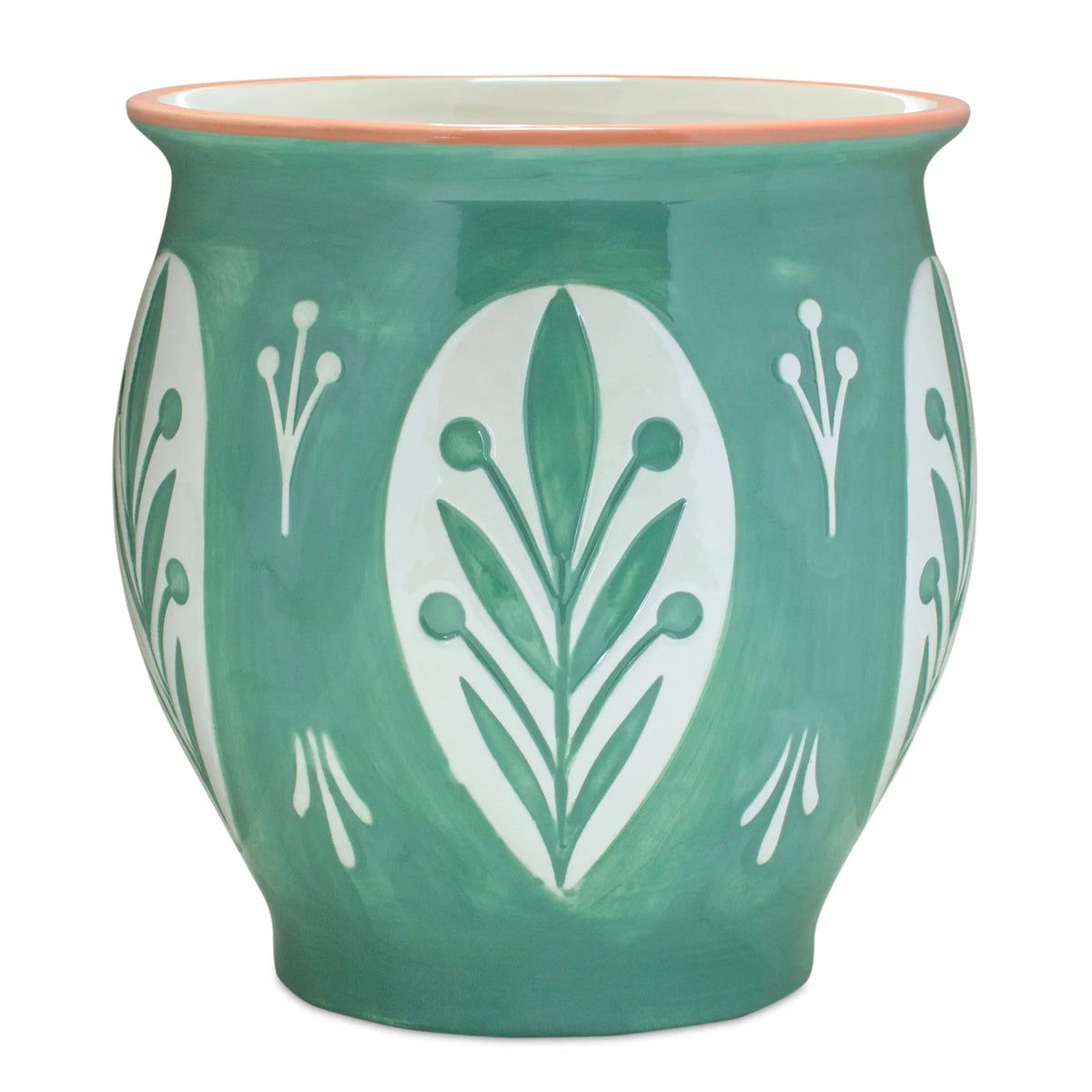 Set of 2 Floral Ceramic Pots H834788