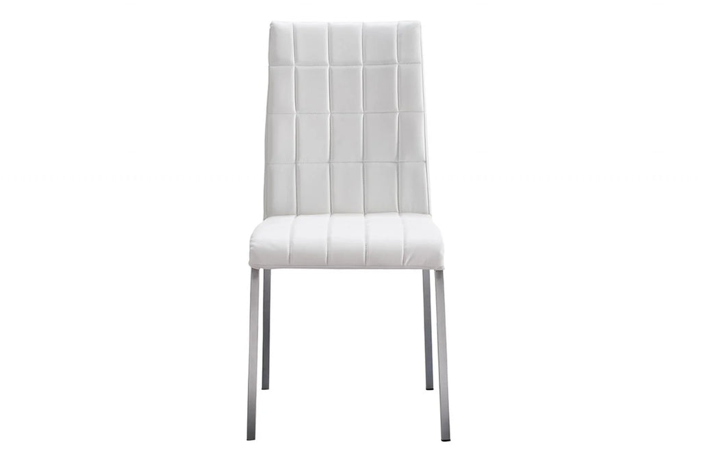 White Glass Top Dining Table Set 5 Pcs I8791