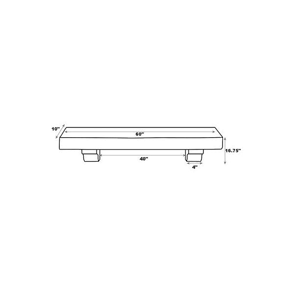 Distressed Cherry Fireplace Mantel Shelf D385