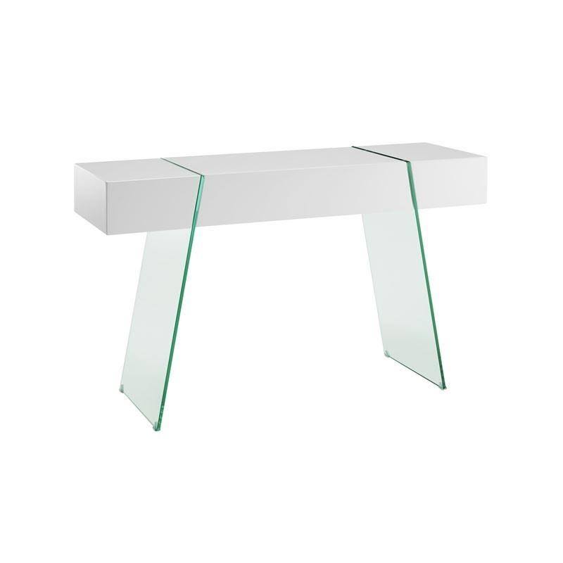 White Lacquer Console Table W374