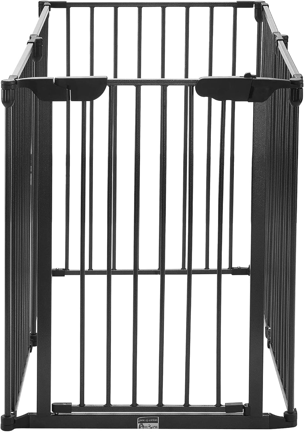 Black 6 Panel Folding Pet Exercise Playpen with Gate H7365