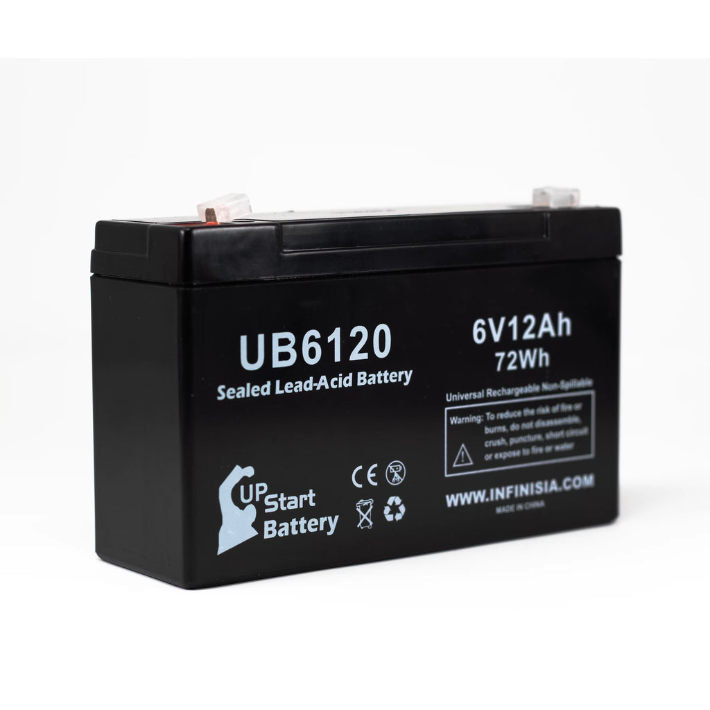 6V 12Ah Sealed Lead Acid Battery with F1 to F2 Terminal Adapters K8235