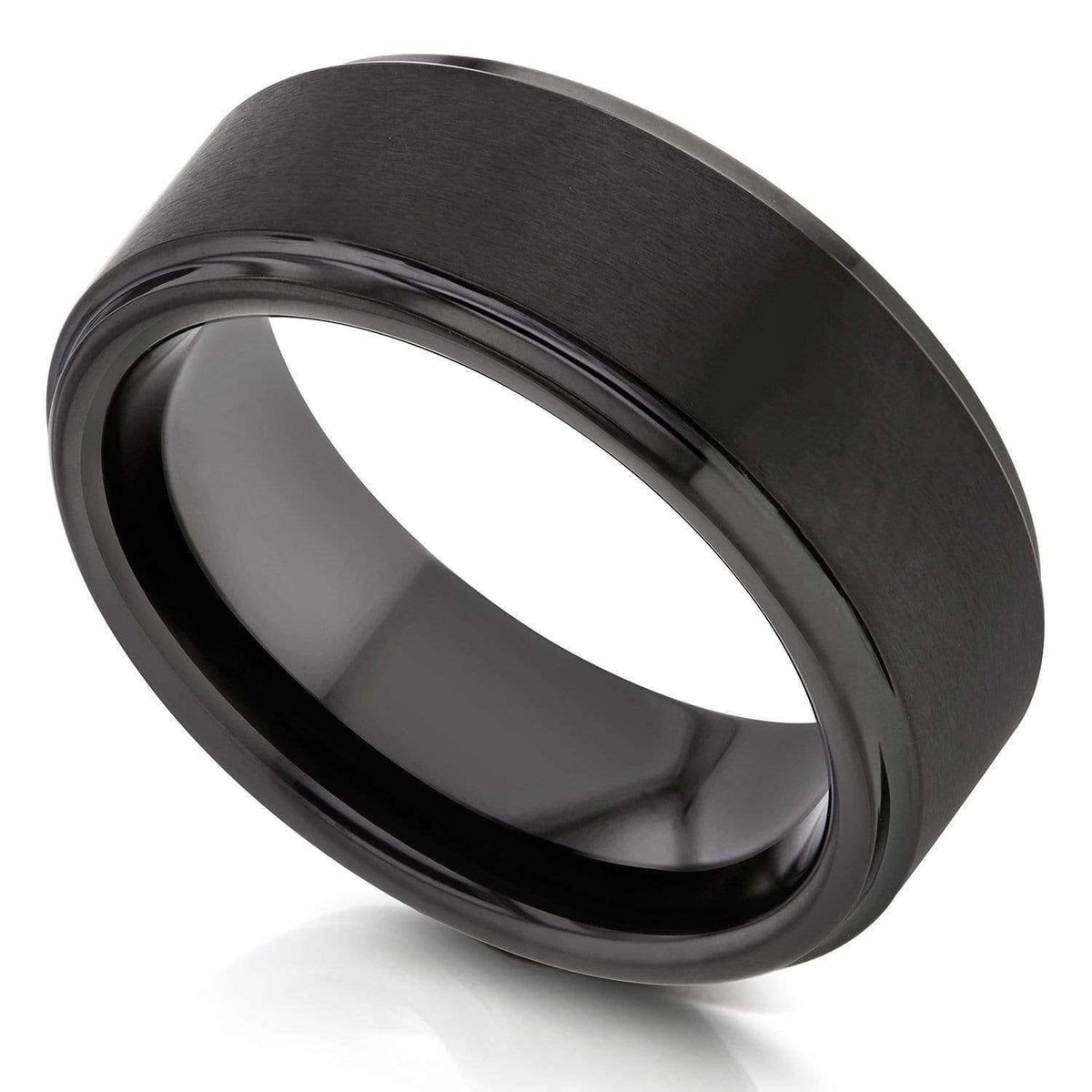 Black Tungsten Carbide 8mm Wedding Band W148