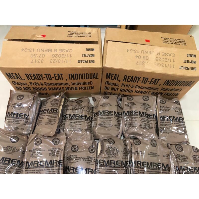 Military Meals Ready to Eat 24 Full Food Packs Rations E84632