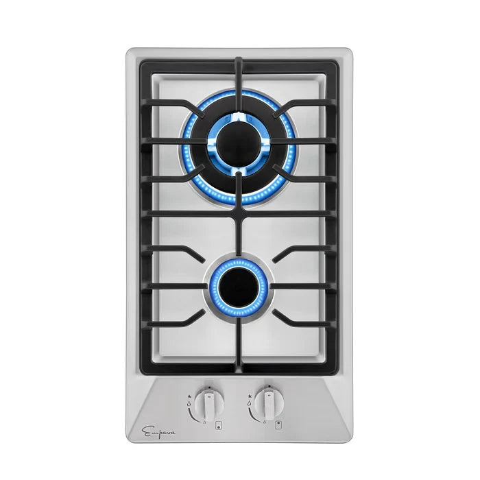 12 Stainless Steel Built-In Natural Gas Cooktop with 2 Burners B281
