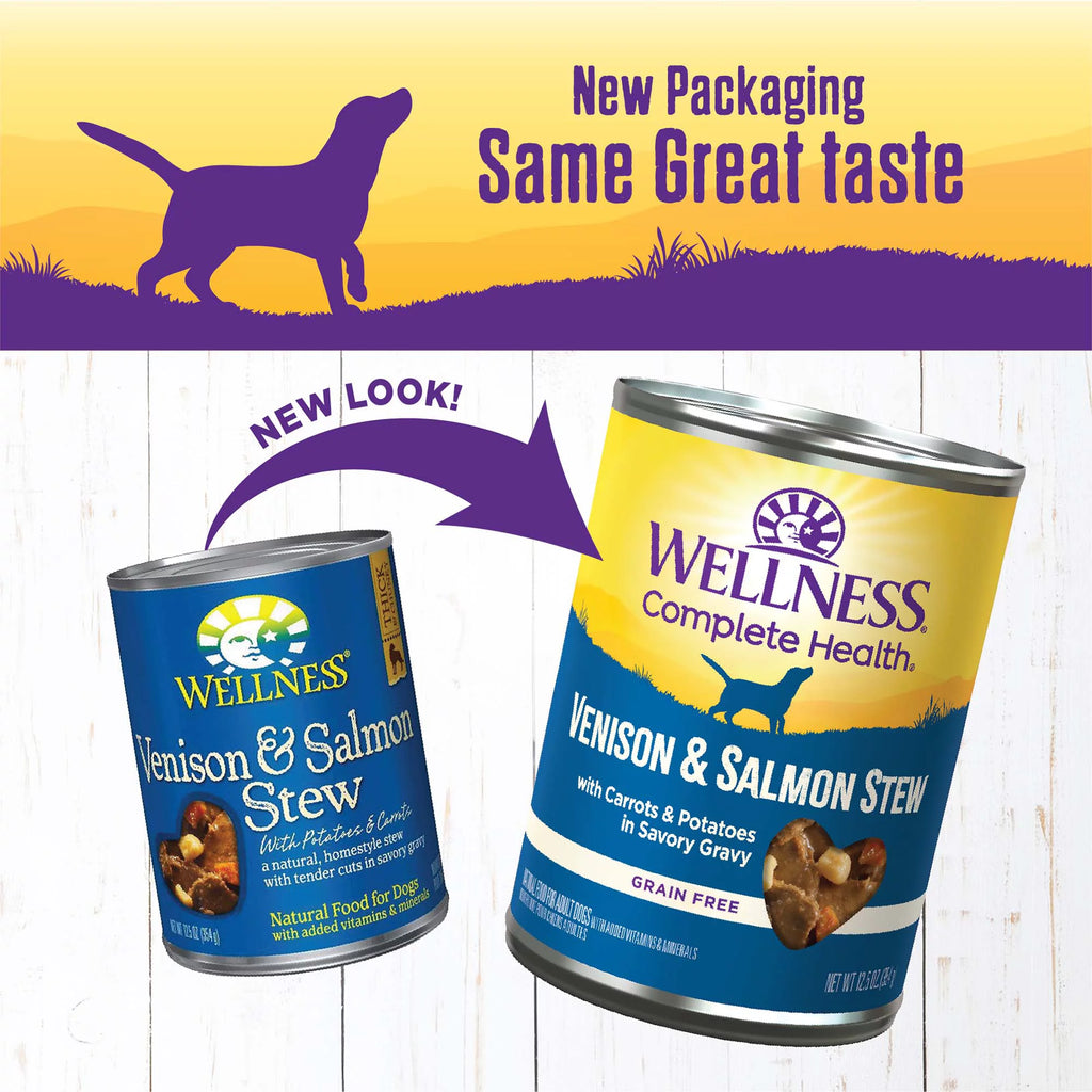 Natural Grain Free Canned Dog Food, Venison & Salmon Stew, 12.5-Ounce Can (Pack of 12) L821892