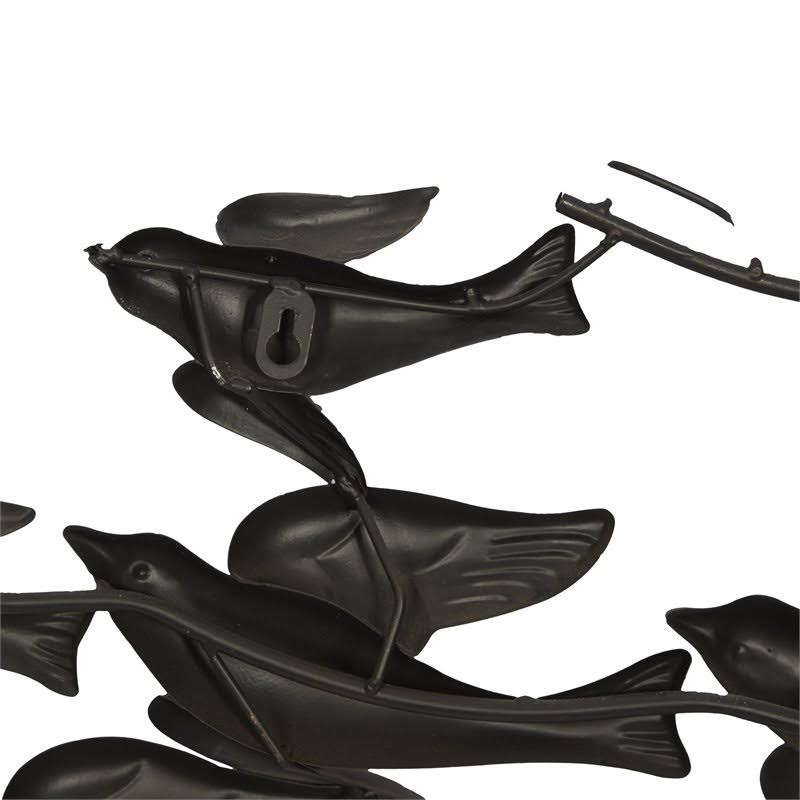 Black Metal Coastal Birds Wall Decor E9617