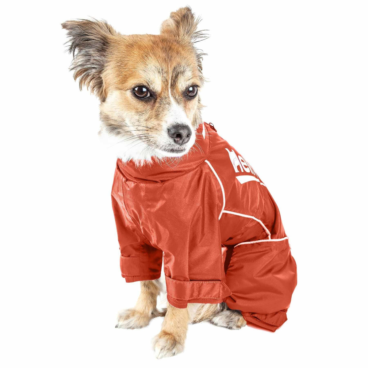 Waterproof Reflective Full Body Dog Coat Jacket Orange Medium S239989