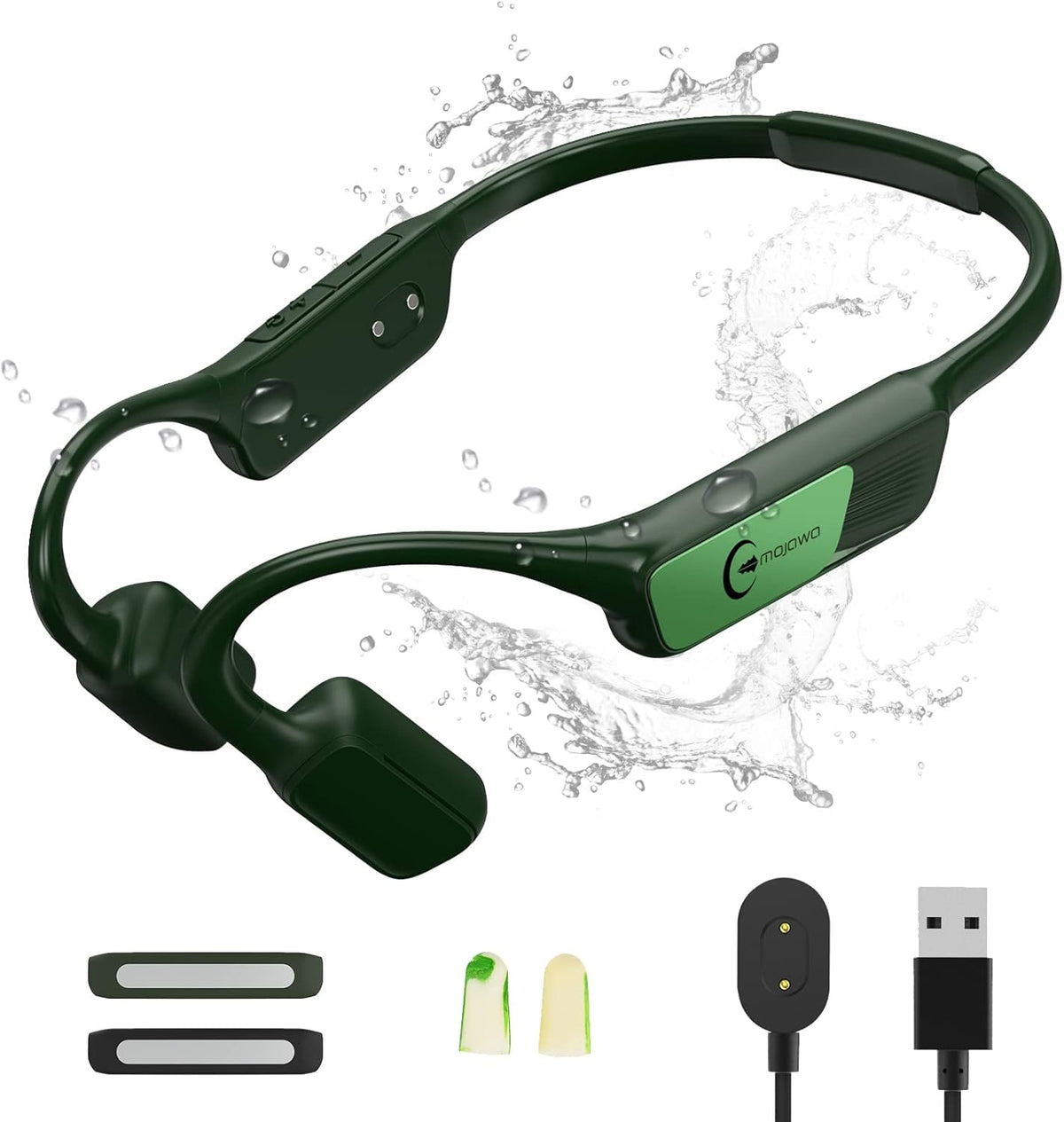 Grey Bone Conduction Open-Ear Wireless Bluetooth Headphones with Mic N577