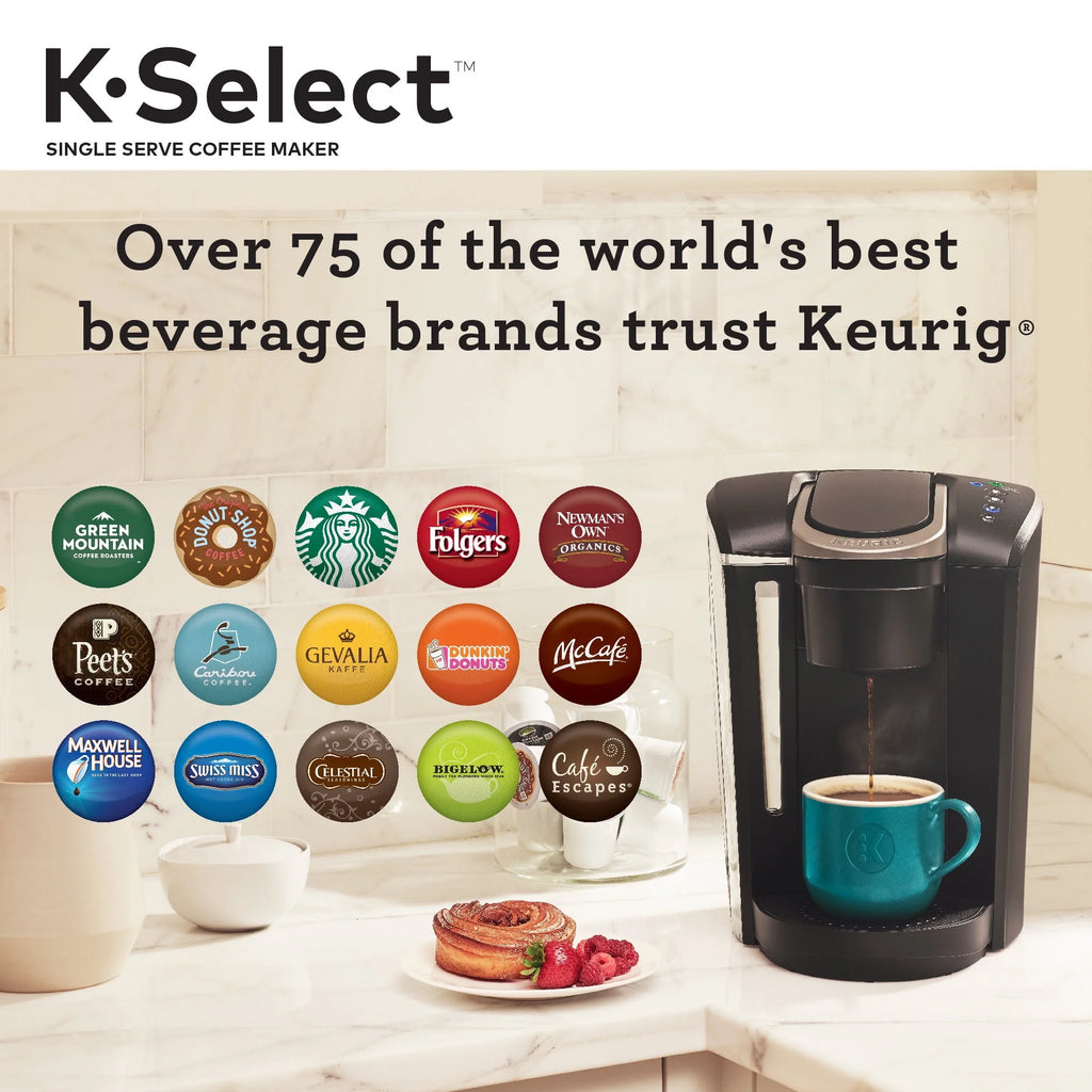 Single-Serve K-Cup Pod Coffee Maker with Strength Control, Matte Black J790